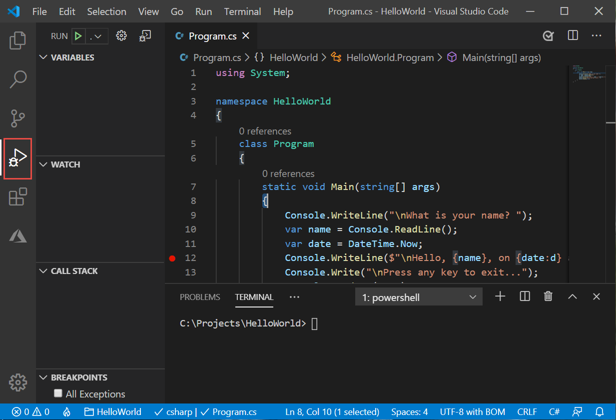 Visual Studio Code Debug
